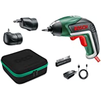 Bosch IXO Set Atornillador a batería Accesorios angular y excéntrico- 10 puntas para atornillar- cargador USB- estuche…
